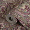 Stylish Paisley Green Red Wallpaper, Textured Wallcovering, Large 114 sq ft Roll, Washable, Home Wall Decor, Accent Wall Paper, Washable - Adawall -Houston Wallpaper Store - Walcoverings, Curtains & Wall Panels