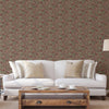 Stylish Paisley Green Red Wallpaper, Textured Wallcovering, Large 114 sq ft Roll, Washable, Home Wall Decor, Accent Wall Paper, Washable - Adawall -Houston Wallpaper Store - Walcoverings, Curtains & Wall Panels