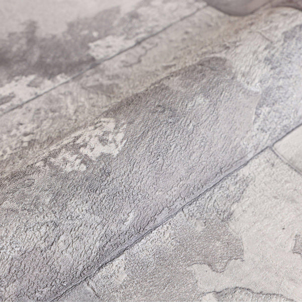 Stylish Rusted Gray Stone Metallic Wallpaper, Realistic 3D Embossed Industrial Wall Decor, Aesthetic Wallcovering - Adawall -Houston Wallpaper Store - Walcoverings, Curtains & Wall Panels