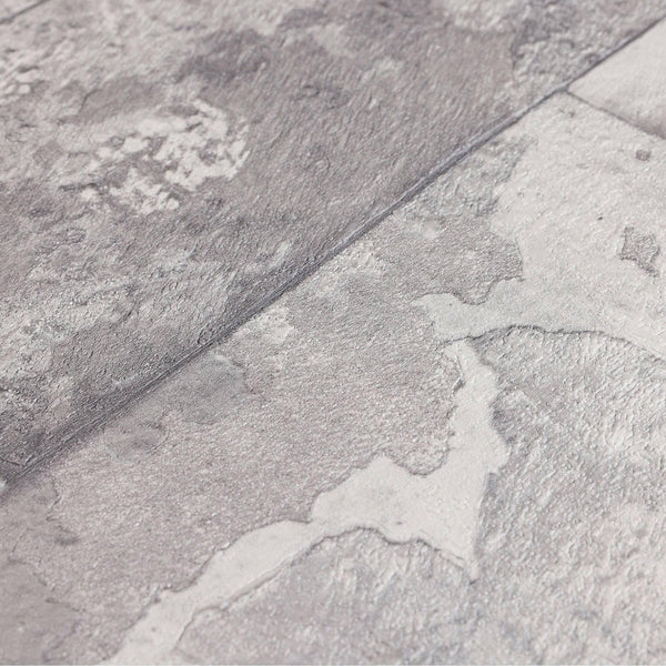 Stylish Rusted Gray Stone Metallic Wallpaper, Realistic 3D Embossed Industrial Wall Decor, Aesthetic Wallcovering - Adawall -Houston Wallpaper Store - Walcoverings, Curtains & Wall Panels