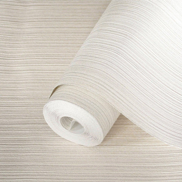 Stylish Thin Stripes Wallpaper, White 3D Deep Embossed Wallcovering for Interior Design Ideas, Modern Striped Large 114 sq ft Roll - Adawall -Houston Wallpaper Store - Walcoverings, Curtains & Wall Panels