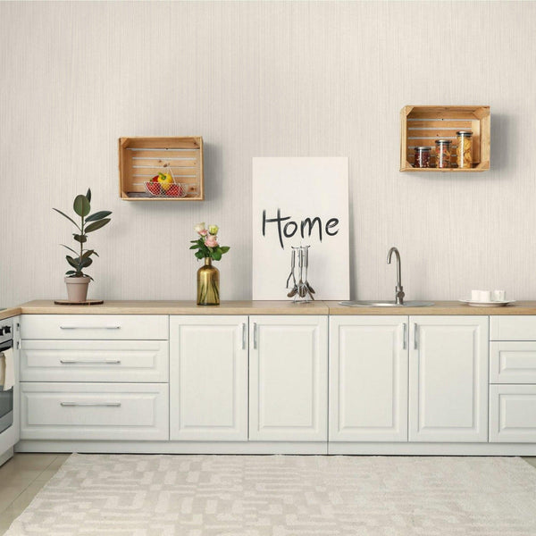 Stylish Thin Stripes Wallpaper, White 3D Deep Embossed Wallcovering for Interior Design Ideas, Modern Striped Large 114 sq ft Roll - Adawall -Houston Wallpaper Store - Walcoverings, Curtains & Wall Panels
