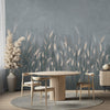 Swaying Wheat Field Wall Mural, Gray Blue Windy Wheat Wallpaper, Large Nature Custom Size Wall Covering, Non-Woven, Non-Pasted, Removable, Washable - Adawall -Houston Wallpaper Store - Walcoverings, Curtains & Wall Panels