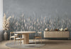 Swaying Wheat Field Wall Mural, Gray Blue Windy Wheat Wallpaper, Large Nature Custom Size Wall Covering, Non-Woven, Non-Pasted, Removable, Washable - Adawall -Houston Wallpaper Store - Walcoverings, Curtains & Wall Panels