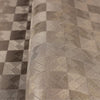 Tan Solid Color Square Pattern Wallpaper, 3D Embossed Glossy Sleek Checkered Geometric Wall Paper - Adawall -Houston Wallpaper Store - Walcoverings, Curtains & Wall Panels