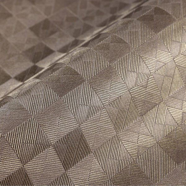 Tan Solid Color Square Pattern Wallpaper, 3D Embossed Glossy Sleek Checkered Geometric Wall Paper - Adawall -Houston Wallpaper Store - Walcoverings, Curtains & Wall Panels