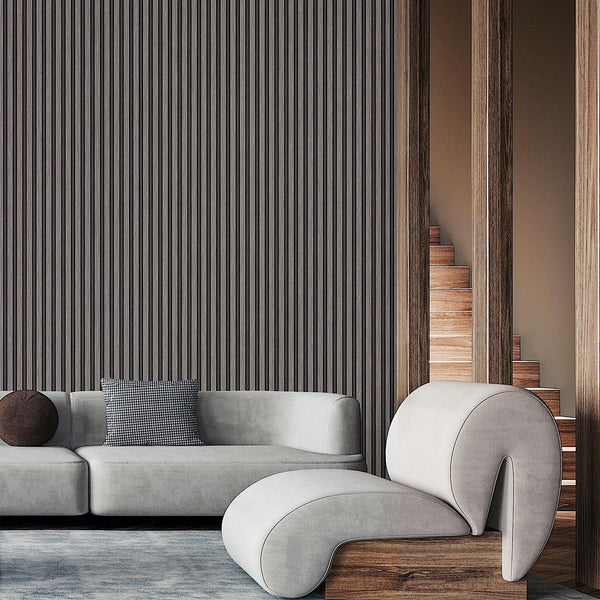 Tan Wood Panel Look Wallpaper, 3D Embossed textured Wooden Pattern Wallcovering, Modern, Stylish - Adawall -Houston Wallpaper Store - Walcoverings, Curtains & Wall Panels