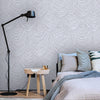 Textured Pattern Silver Embossed Wallpaper, Home Wall Decor, Aesthetic Wallpaper, Textured Wallcovering Non-Adhesive and Non-Peel - Adawall -Houston Wallpaper Store - Walcoverings, Curtains & Wall Panels