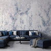 Tree Wall Mural, Blue Flowers Blossom Wallpaper, Extra Large Oversized Stylish Custom Size Wall Covering, Non-Woven, Non-Adhesive, Modern - Adawall -Houston Wallpaper Store - Walcoverings, Curtains & Wall Panels