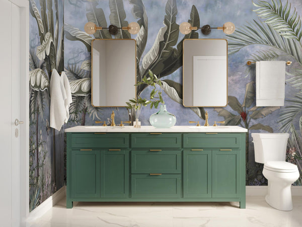 Trees Plants Tropical Nature Scene Wall Mural, Non-Woven, Customized Wallpaper, Non-Pasted, Washable, Store Decor, Removable, Home Decor - Adawall -Houston Wallpaper Store - Walcoverings, Curtains & Wall Panels