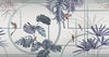 Tropical Jungle Wall Mural, Forest Wallpaper, Purple Tree Leaf Bird, Custom Size, Non-Woven, Modern Wall Paper, Non-Pasted, Washable, Removable - Adawall -Houston Wallpaper Store - Walcoverings, Curtains & Wall Panels