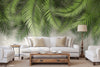 Tropical Tree Leaves Wallpaper, Above the Bed Wall Mural, Green Leaves Custom Size Wall Covering, Non-Woven, Non-Pasted, Washable, Removable - Adawall -Houston Wallpaper Store - Walcoverings, Curtains & Wall Panels