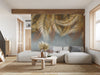 Tropical Tree Leaves Wallpaper, Above the Bed Wall Mural, Yellow Leaves Custom Size Wall Covering, Non-Woven, Non-Pasted, Washable, Removable - Adawall -Houston Wallpaper Store - Walcoverings, Curtains & Wall Panels