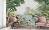 Tropical Wall Mural Art, Birds Forest Nature Theme Wallpaper, Interior Design Wall Covering, Non-Woven, Non-Pasted, Removable, Washable - Adawall -Houston Wallpaper Store - Walcoverings, Curtains & Wall Panels