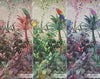 Tropical Wall Mural, Nature Palm Tree Purple Parrot Wallpaper, Jungle Forest Theme, Non-Woven, Non-Adhesive, Removable, Exotic Wall Print Art, Interior Decor - Adawall -Houston Wallpaper Store - Walcoverings, Curtains & Wall Panels