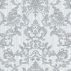 Victorian Damask Striped Wallpaper, Silver, White Rich Textured Embossed Wall Paper, Extra Wide 114 sq ft Roll, Wall Covering, Washable - Adawall -Houston Wallpaper Store - Walcoverings, Curtains & Wall Panels