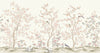 White Chinoiserie Floral Wall Mural, Birds Tree Flowers Wallpaper, Custom Size Wall Covering, Non-Woven, Non-Adhesive, Removable, Washable - Adawall -Houston Wallpaper Store - Walcoverings, Curtains & Wall Panels