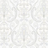 White Elegant Damask 3D Embossed Wallpaper, Textured Luxury Wallpaper - Adawall -Houston Wallpaper Store - Walcoverings, Curtains & Wall Panels