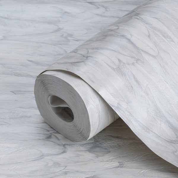 White Feathers Pattern Embossed Wallpaper, Tropical 3D Textured Birds Vivid Wallcovering - Adawall -Houston Wallpaper Store - Walcoverings, Curtains & Wall Panels