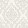 White Luxury Baroque Deep Embossed Wallpaper, Damask Ornate Patterns Sparkling Wallcovering - Adawall -Houston Wallpaper Store - Walcoverings, Curtains & Wall Panels