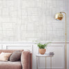 White Modern Lines Geometric Wallpaper, Contemporary 3D Embossed Wallcovering, Abstract Bold - Adawall -Houston Wallpaper Store - Walcoverings, Curtains & Wall Panels
