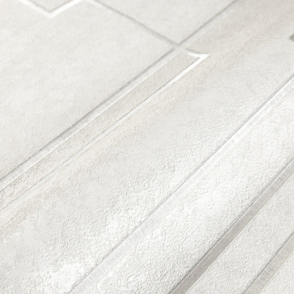 White Modern Lines Geometric Wallpaper, Contemporary 3D Embossed Wallcovering, Abstract Bold - Adawall -Houston Wallpaper Store - Walcoverings, Curtains & Wall Panels