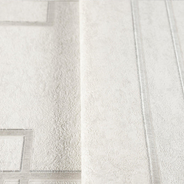 White Modern Lines Geometric Wallpaper, Contemporary 3D Embossed Wallcovering, Abstract Bold - Adawall -Houston Wallpaper Store - Walcoverings, Curtains & Wall Panels