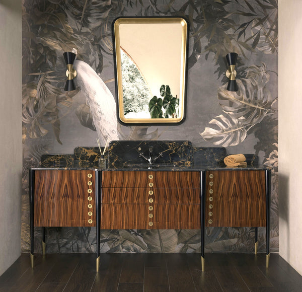 Yellow Elegant Chinoiserie Peacock Wall Mural Floral Leaves Wallpaper, Custom Wall Mural, Non-Adhesive, Washable, Extra Large, Removable, Home Decor Wall Art - Adawall -Houston Wallpaper Store - Walcoverings, Curtains & Wall Panels