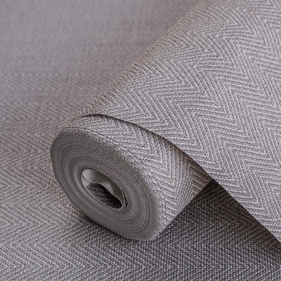Gray Chevron Wallpaper, Modern Zig Zag Textured Wall Paper, Neutral Colors Geometric - Adawall -Houston Wallpaper Store - Walcoverings, Curtains & Wall Panels