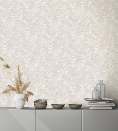 Light Brown Patterned Decorative Wallpaper,Natural Wallpaper, Modern & Minimalist Wall Covering,Modern Look Neutral Colors Glittering Wallcovering