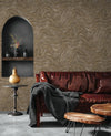 Brown-Golden Decorative Wallpaper,Natural Wallpaper, Modern & Minimalist Wall Covering,Modern Look Neutral Colors Glittering Wallcovering