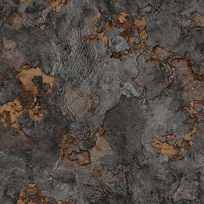 Anthracite and Copper Textured Wallpaper, Natural Wallpaper, Modern & Minimalist Wall Covering,Modern Look Neutral Colors Glittering Wallcovering