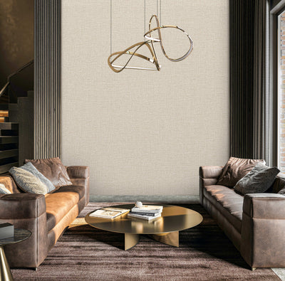 Beige Fabric Textured Wallpaper, Natural Wallpaper, Modern & Minimalist Wall Covering,Modern Look Neutral Colors Glittering Wallcovering