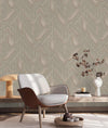 Textured Cream Wallpaper, Natural Wallpaper, Modern & Minimalist Wall Covering,Modern Look Neutral Colors Glittering Wallcovering