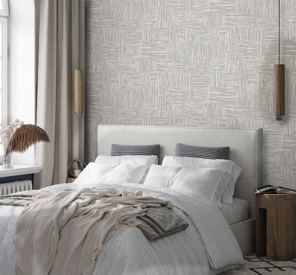 Dark Gray Wallpaper, Natural Wallpaper, Modern & Minimalist Wall Covering,Modern Look Neutral Colors Glittering Wallcovering