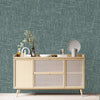 Dark Teal Wallpaper, Natural Wallpaper, Modern & Minimalist Wall Covering,Modern Look Neutral Colors Glittering Wallcovering
