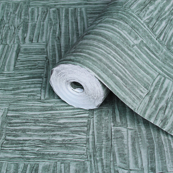 Dark Teal Wallpaper, Natural Wallpaper, Modern & Minimalist Wall Covering,Modern Look Neutral Colors Glittering Wallcovering