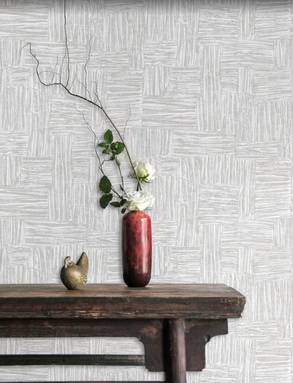 Light Gray Wallpaper, Natural Wallpaper, Modern & Minimalist Wall Covering,Modern Look Neutral Colors Glittering Wallcovering