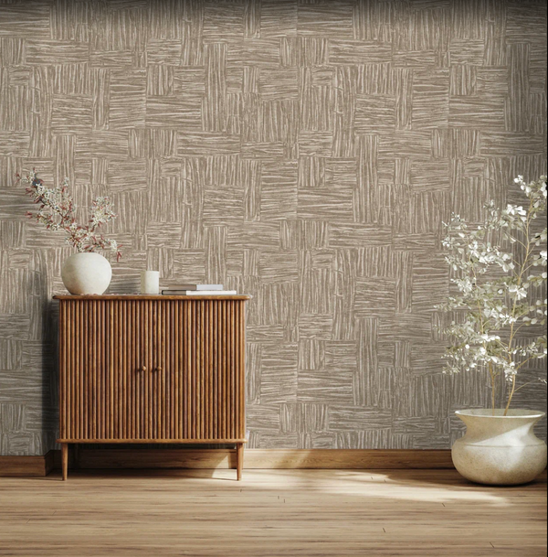 Light Brown Wallpaper, Natural Wallpaper, Modern & Minimalist Wall Covering,Modern Look Neutral Colors Glittering Wallcovering