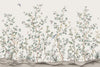 Chinoiserie Floral Blossoms Wall Mural, Ivory Botanical Tree Flowers Wallpaper, Custom Size Wall Covering, Non-Woven, Non-Adhesive, Removable, Washable - Walloro Luxury Embossed Textured Wallpaper 