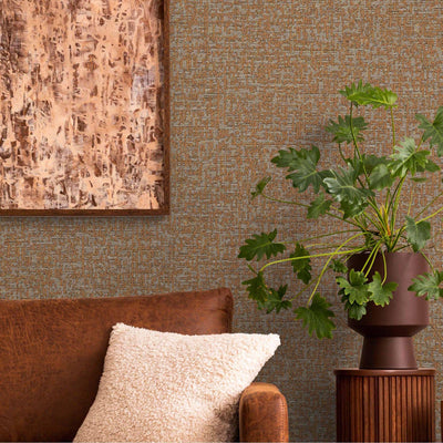 Abstract Glam 3D Embossed Wallpaper, Copper Metallic Accents Luxury Wallcovering, Washable, Durable Home and Commercial Use Wall Decor - Adawall -Houston Wallpaper Store - Walcoverings, Curtains & Wall Panels