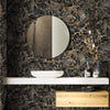 Beautiful Black Marble Gold Spark Embossed Wallpaper, Textured Shiny wall Covering for Store & Home, Elegant Wallpaper, Washable, 177 sq ft - Walloro High End Wallcoverings & More