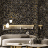 Beautiful Black Marble Gold Spark Embossed Wallpaper, Textured Shiny wall Covering for Store & Home, Elegant Wallpaper, Washable, 177 sq ft - Walloro High End Wallcoverings & More