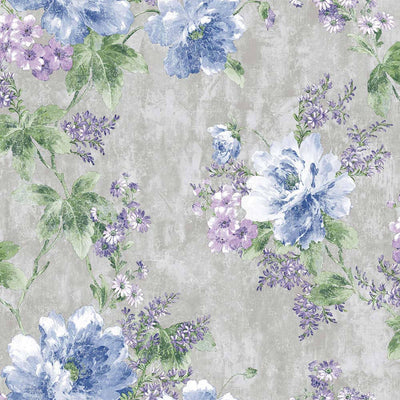 Beautiful Embossed Floral Wallpaper, Rich Textured Wallcovering, Traditional, Green Blue, Extra Large 114 sq ft Roll, Flowers Wall Paper - Adawall -Houston Wallpaper Store - Walcoverings, Curtains & Wall Panels