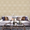 Beige, Brown Luxurious Argyle Pattern Embossed Wallpaper, Diomand Shape 3D Textured Shimmering - Walloro High End Wallcoverings & More