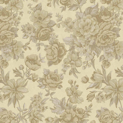 Beige Charming Floral Deep Embossed Wallpaper, Bloom Blossom Flower Design Interior Wall Decor - Adawall -Houston Wallpaper Store - Walcoverings, Curtains & Wall Panels