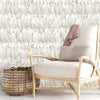 Beige Feathers Pattern Embossed Wallpaper, Tropical 3D Textured Birds Vivid Wallcovering - Walloro High End Wallcoverings & More