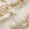 Beige, Gold Luxury 3D Damask Wallpaper, Premium Sparkling Velvet Feeling Flocked Wallcovering - Adawall -Houston Wallpaper Store - Walcoverings, Curtains & Wall Panels