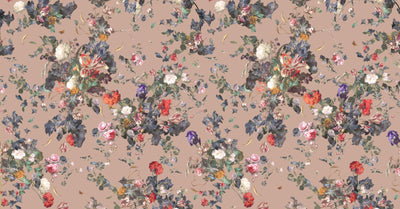 Beige Large Peony Floral Wall Mural, Floral Flowers Wallpaper, Oversized Elegant Custom Size Wall Art, Non-Woven, Non-Pasted, Removable - Adawall -Houston Wallpaper Store - Walcoverings, Curtains & Wall Panels