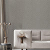 Beige Shiny Chevron Wallpaper, Deep Embossed Luxury Shimmering Geometric Pattern Wall Paper - Walloro High End Wallcoverings & More